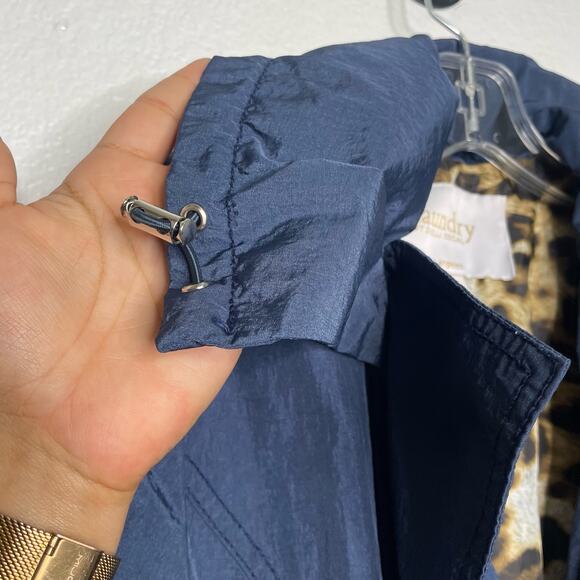 Laundry by Shelli Segal Womens Jacket Size XS Blue Button Front Long Sleeve - Picture 9 of 16